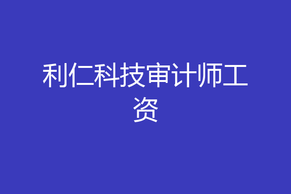 利仁科技审计师工资
