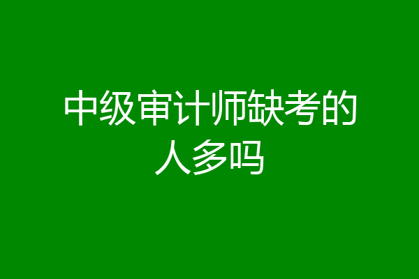 中级审计师缺考的人多吗