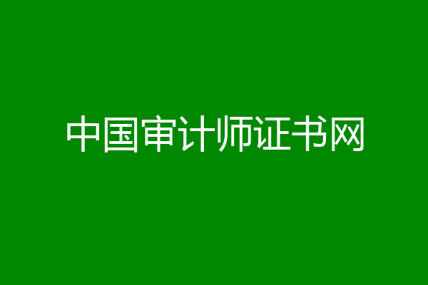 中国审计师证书网