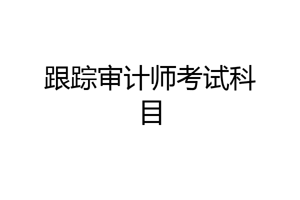 跟踪审计师考试科目