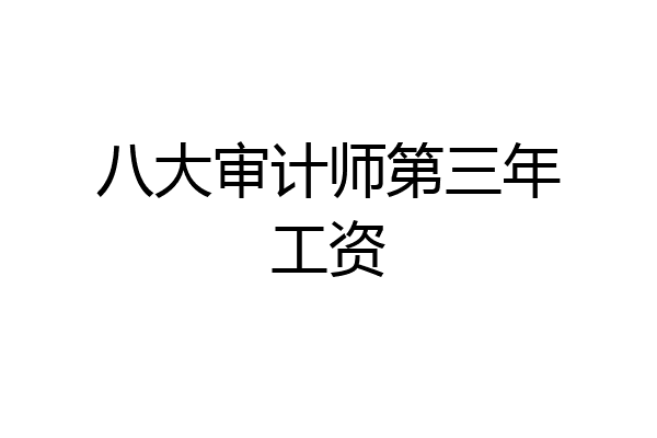 八大审计师第三年工资