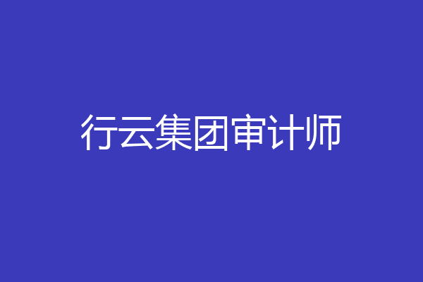 行云集团审计师