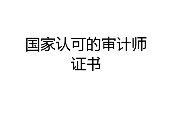 国家认可的审计师证书