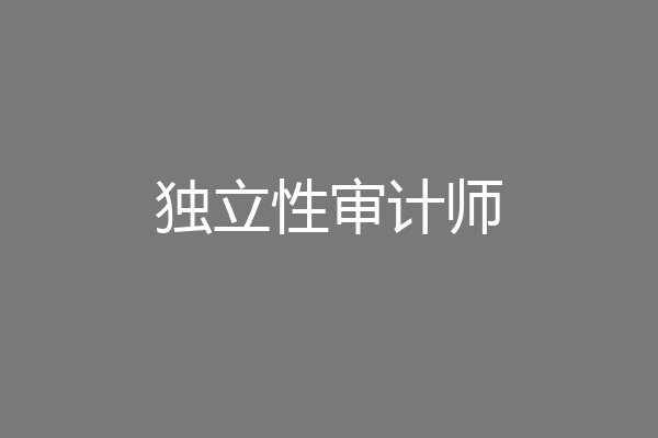 独立性审计师