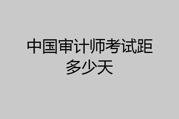 中国审计师考试距多少天