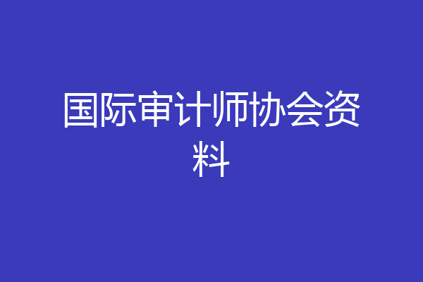 国际审计师协会资料