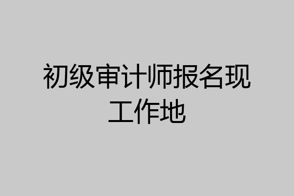 初级审计师报名现工作地