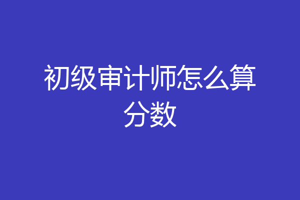 初级审计师怎么算分数