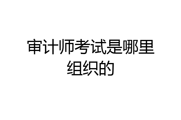 审计师考试是哪里组织的