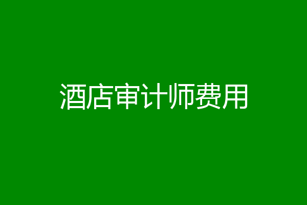 酒店审计师费用
