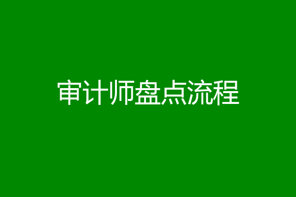 审计师盘点流程