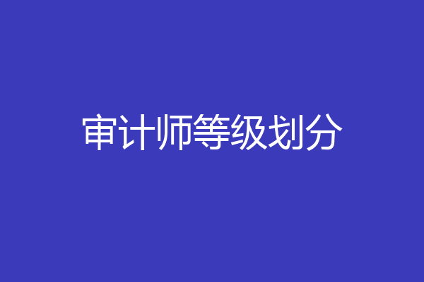 审计师等级划分