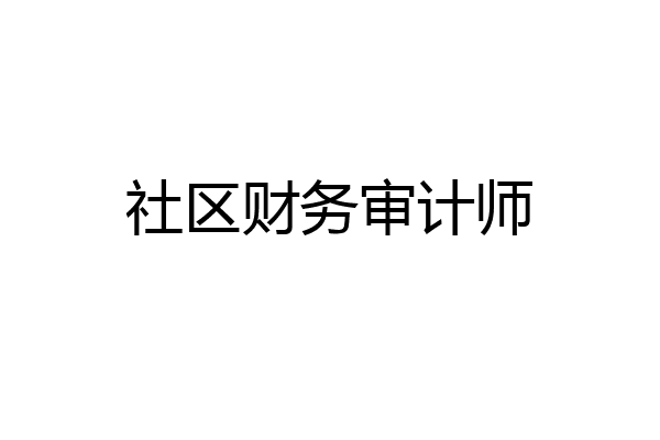社区财务审计师