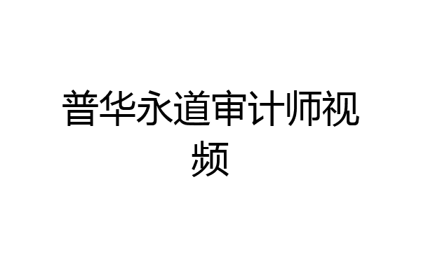 普华永道审计师视频