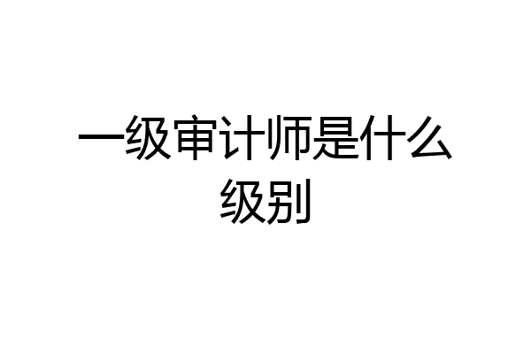 一级审计师是什么级别