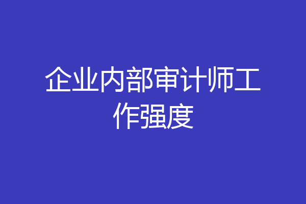 企业内部审计师工作强度