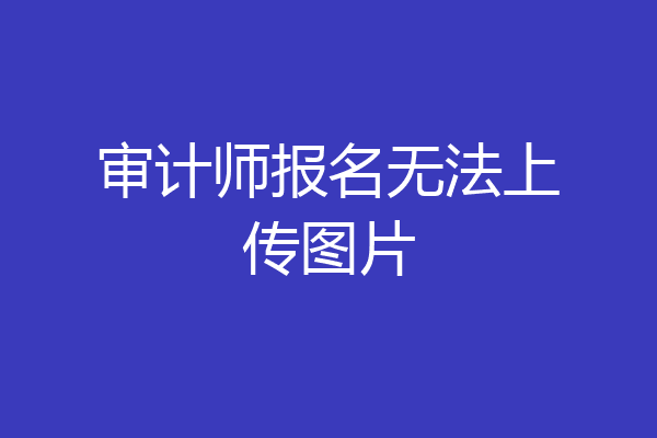 审计师报名无法上传图片