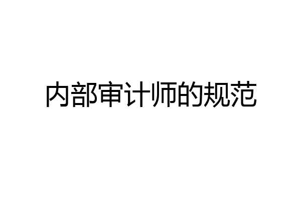 内部审计师的规范