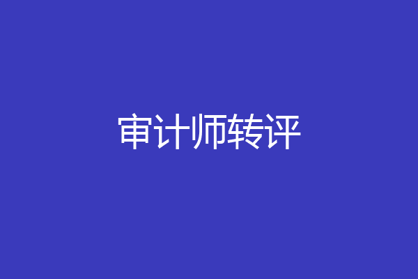 审计师转评