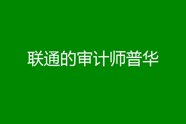 联通的审计师普华