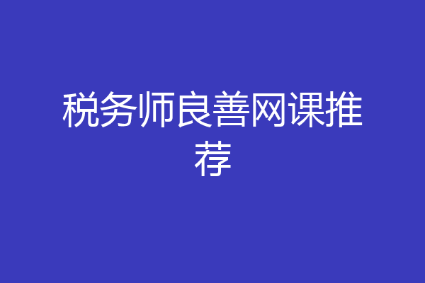 税务师良善网课推荐