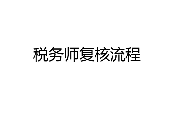 税务师复核流程