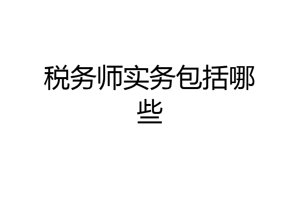 税务师实务包括哪些