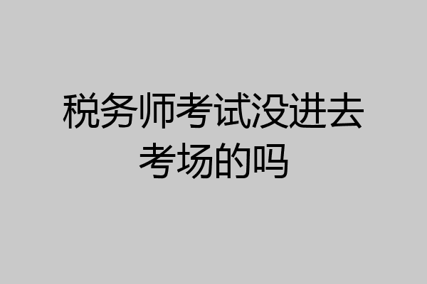 税务师考试没进去考场的吗