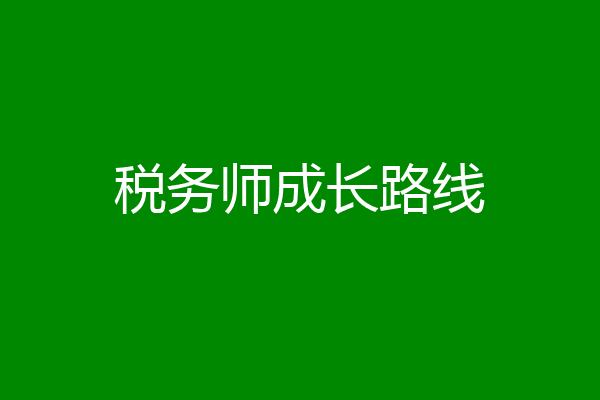 税务师成长路线
