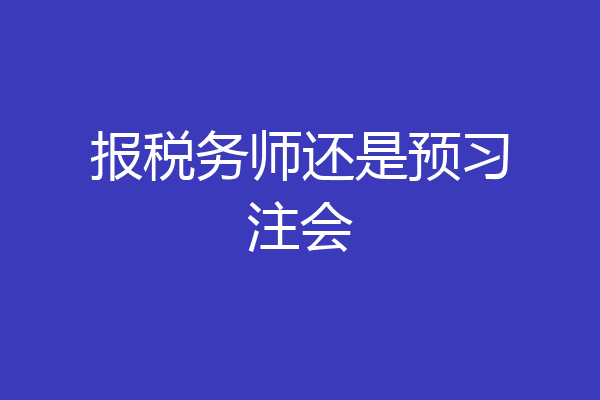 报税务师还是预习注会