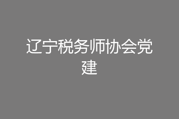 辽宁税务师协会党建