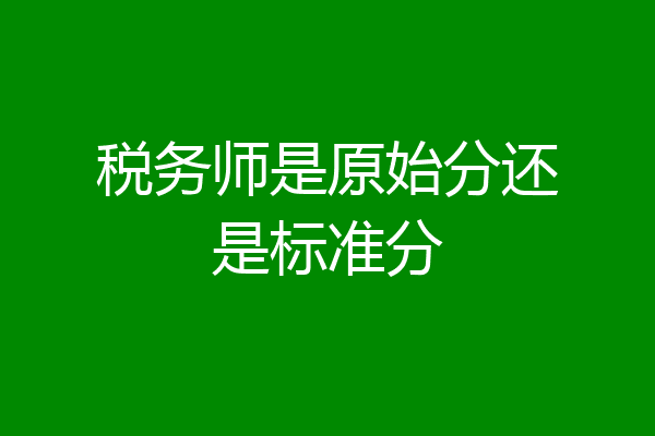 税务师是原始分还是标准分