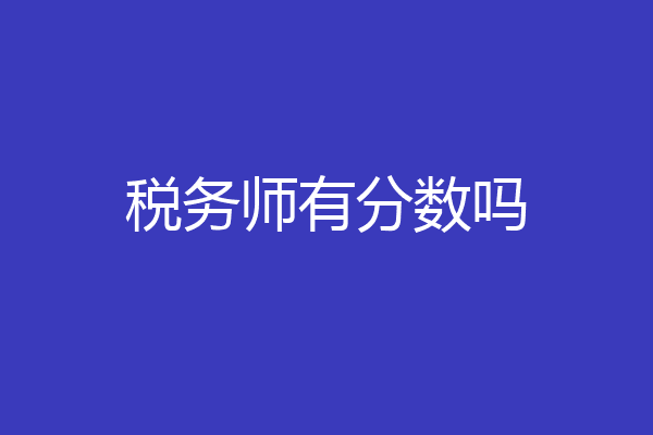 税务师有分数吗