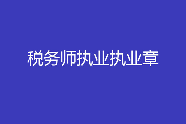 税务师执业执业章