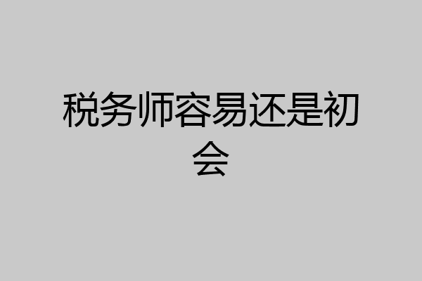 税务师容易还是初会