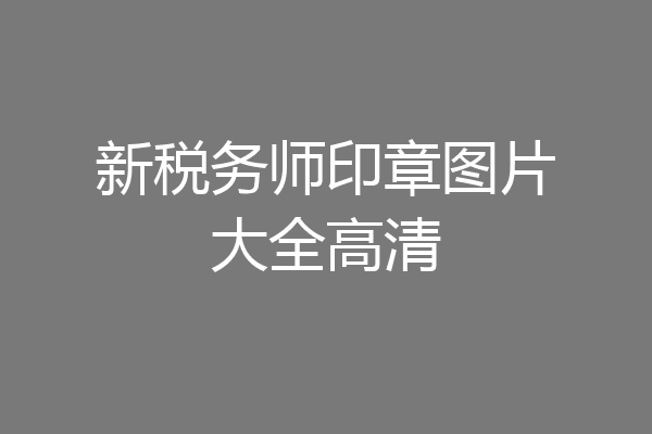 新税务师印章图片大全高清