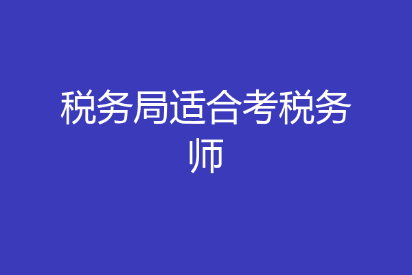 税务局适合考税务师