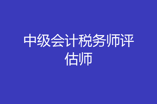 中级会计税务师评估师