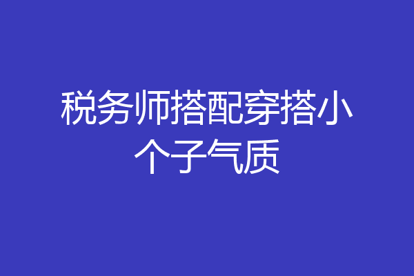 税务师搭配穿搭小个子气质