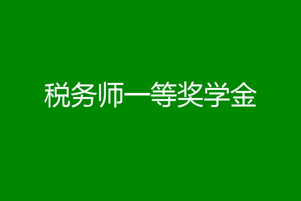 税务师一等奖学金