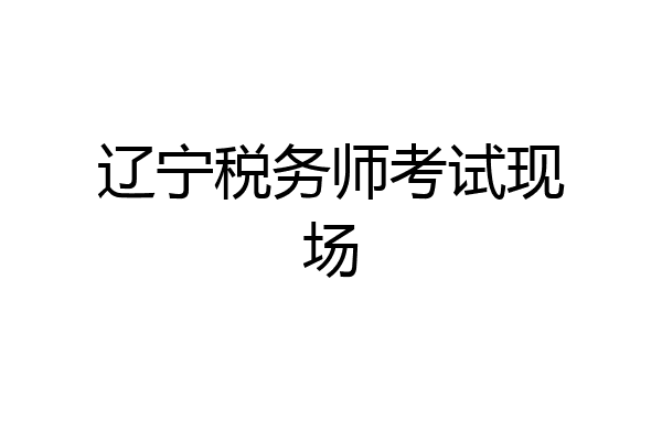 辽宁税务师考试现场