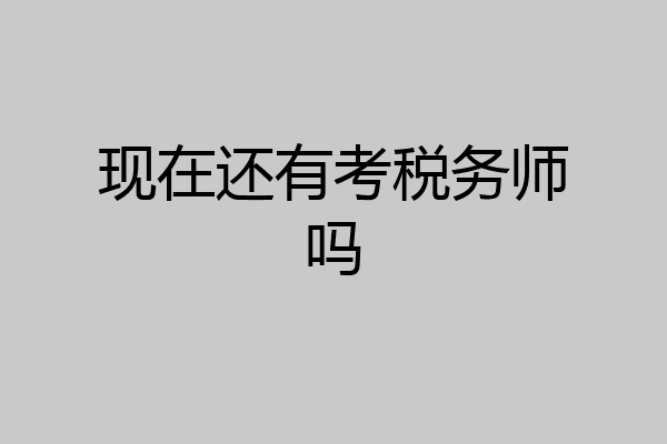 现在还有考税务师吗