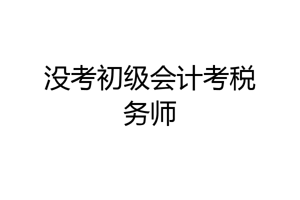 没考初级会计考税务师