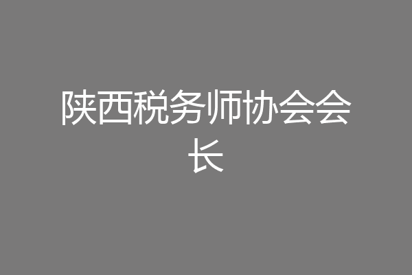 陕西税务师协会会长