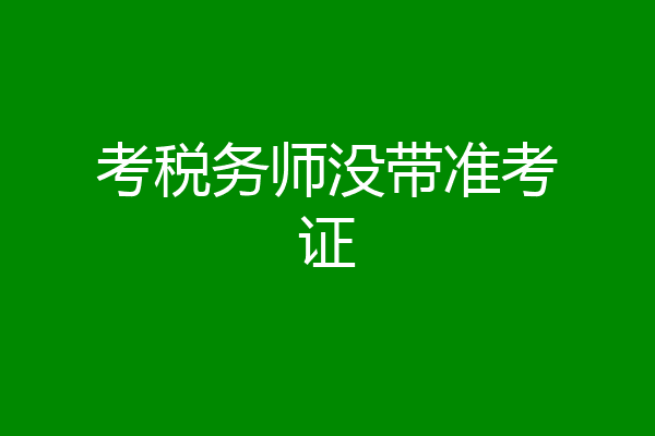 考税务师没带准考证