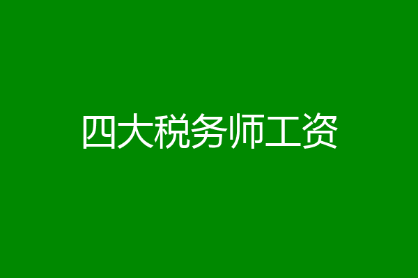 四大税务师工资
