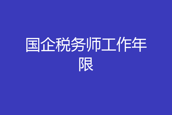 国企税务师工作年限