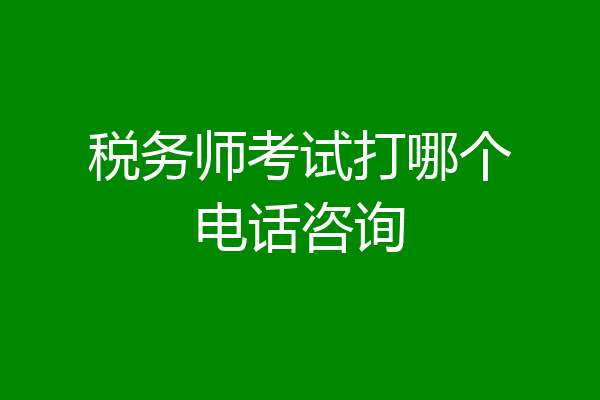 税务师考试打哪个电话咨询
