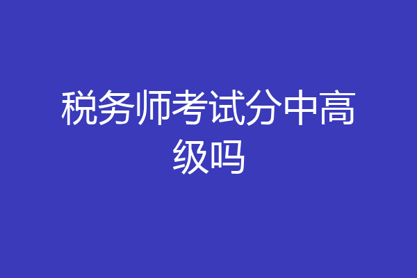 税务师考试分中高级吗