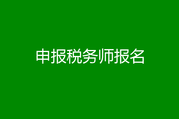 申报税务师报名